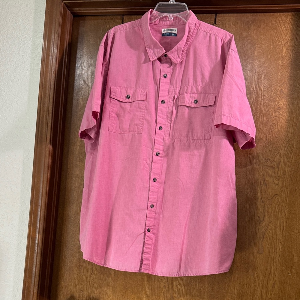 Magellan Outsoors Pink Casual Button Down Shirt